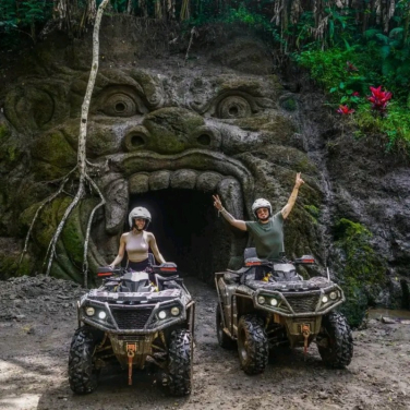 ATV Ride Gorilla Face Cave - Quad Bike Tour with Ubud Waterfall