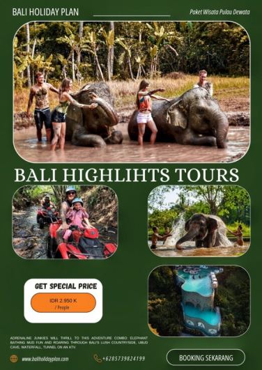 Elephant Mud Fun Bathing with Bali ATV Quad Ride Tour Packages