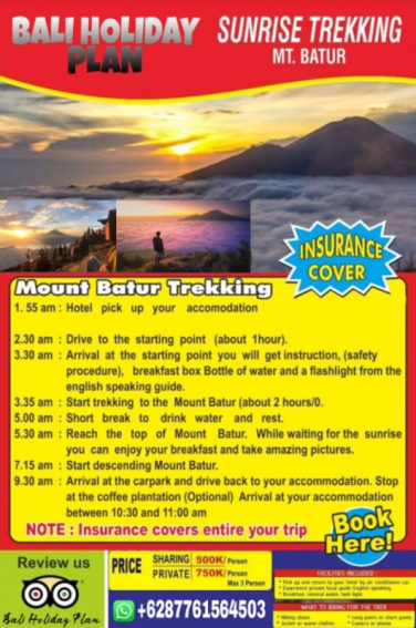 Mount Batur Sunrise Trekking Tour Bali Volcano Hike
