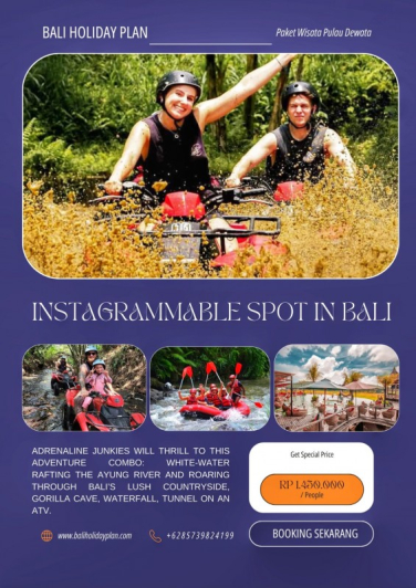 Bali ATV Quad Biking Gorilla Cave Ayung Rafting & Cretya Pool Sunset Ubud Packages