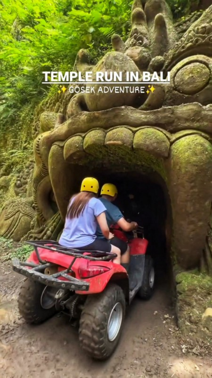 Gosek Bali Adventure ATV Best of Quad Bike Ride Through Jungle Cave Tunnel and Waterfall