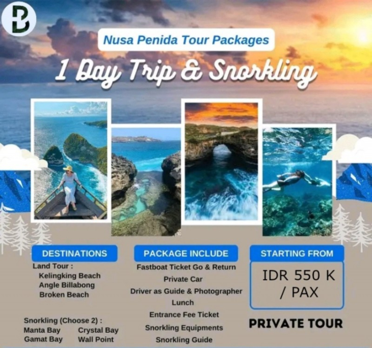 Paket 1 Hari Nusa Penida Full Day Tour + Snorkeling