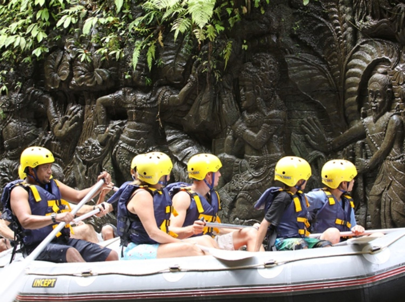 White Water Ayung Rafting & Green Bali ATV Ride Ubud Cave Packages