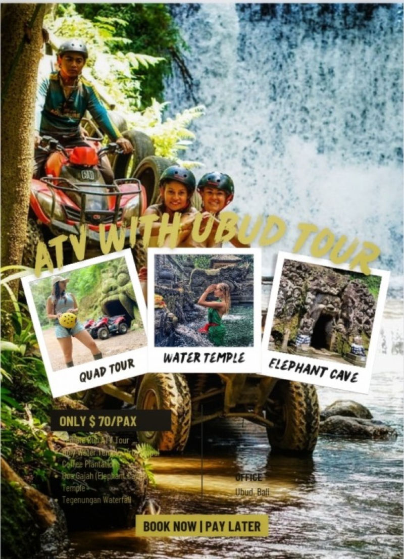 Dragon Cave Bali ATV Ride and Ubud Temple Run Day Tour Packages