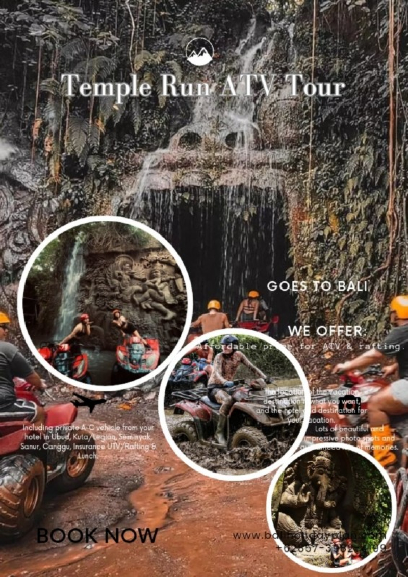 Dragon Cave ATV Ride with Mount Batur Sunrise Trekking and Hot Spring Water